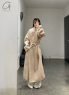 Mutedance 24 Autumn and Winter Double Breasted Lapel Jacket MD-MD24FW03-SAND